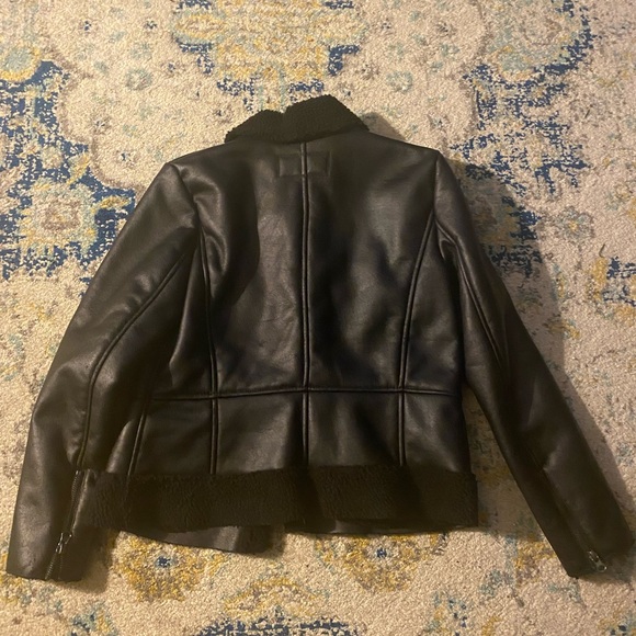 ANN TAYLOR Faux Leather Moto Jacket NWOT - Picture 3 of 9